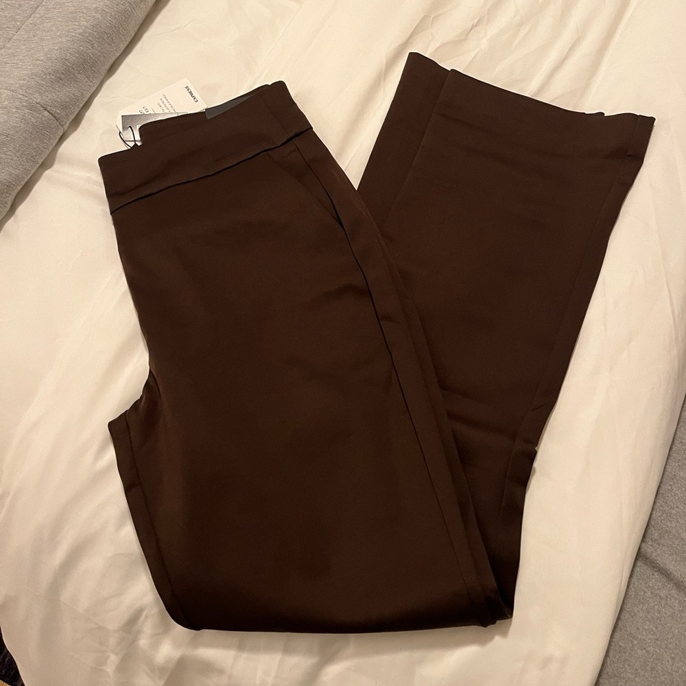 Express boot cut high rise brown trousers